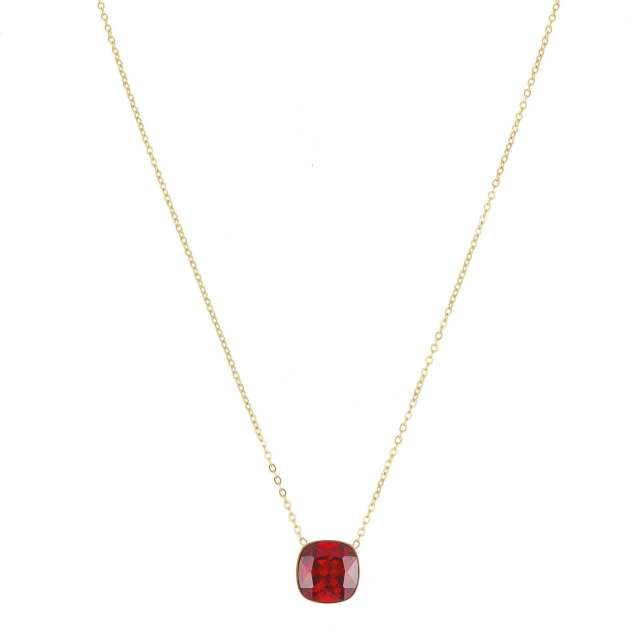 Collier Luz Zircon rouge Collier - Pendentif Femme Collier - Pendentif- Bijoux et accessoires pas chers pour femme Luzaka Ref.67566