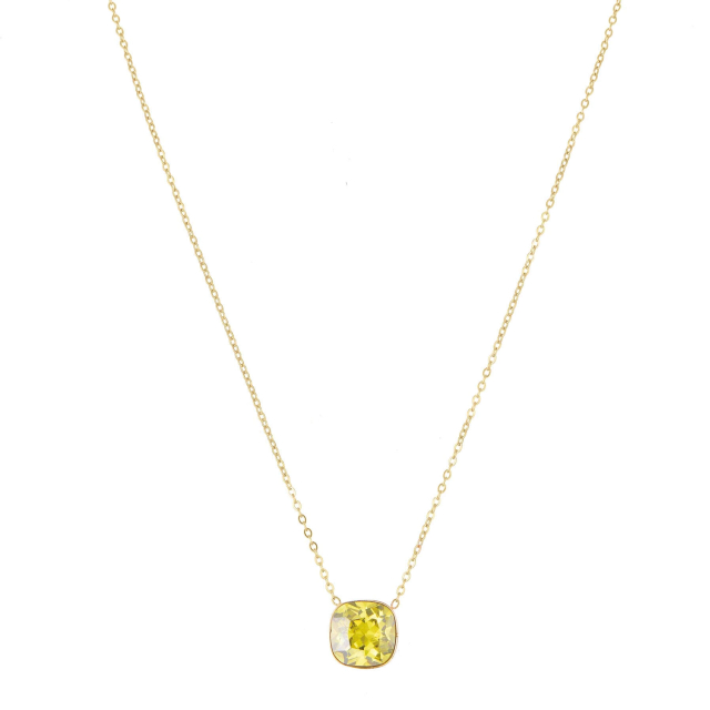 Collier Luz Zircon jaune Collier - Pendentif Femme Collier - Pendentif- Bijoux et accessoires pas chers pour femme Luzaka Ref.67603