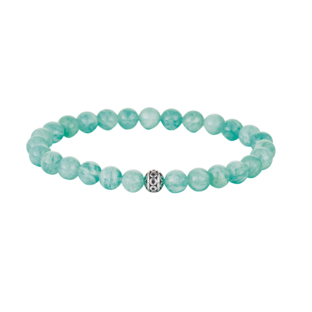 Bracelet Pierres Amazonite 6mn Bracelet Femme Elastique- Bijoux et accessoires pas chers pour femme Luzaka Ref.67832