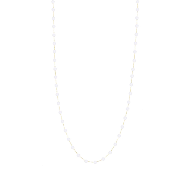 Collier Ika Jade blanc doré or Collier - Pendentif Femme Collier - Pendentif- Bijoux et accessoires pas chers pour femme Luzaka Ref.68624