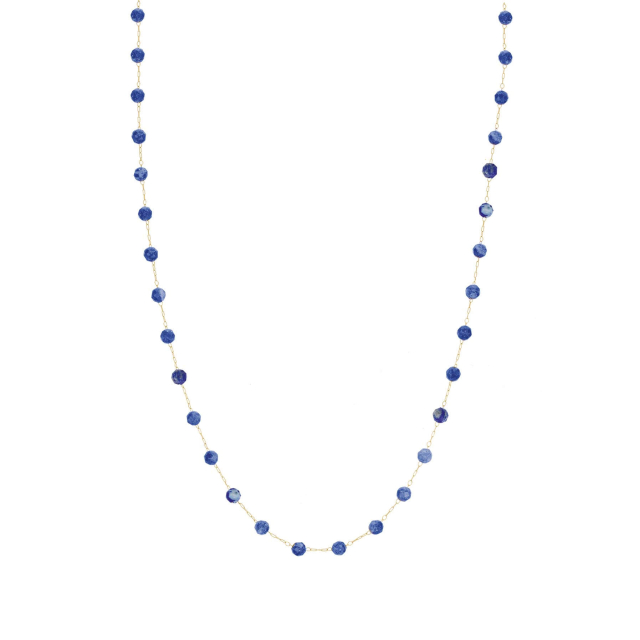 Collier Ika Lapis Lazuli doré Collier - Pendentif Femme Collier - Pendentif- Bijoux et accessoires pas chers pour femme Luzaka Ref.68686