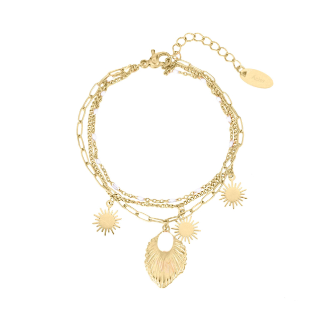 Bracelet Poème acier doré or : Trouver les plus beaux bijoux femme de la saison