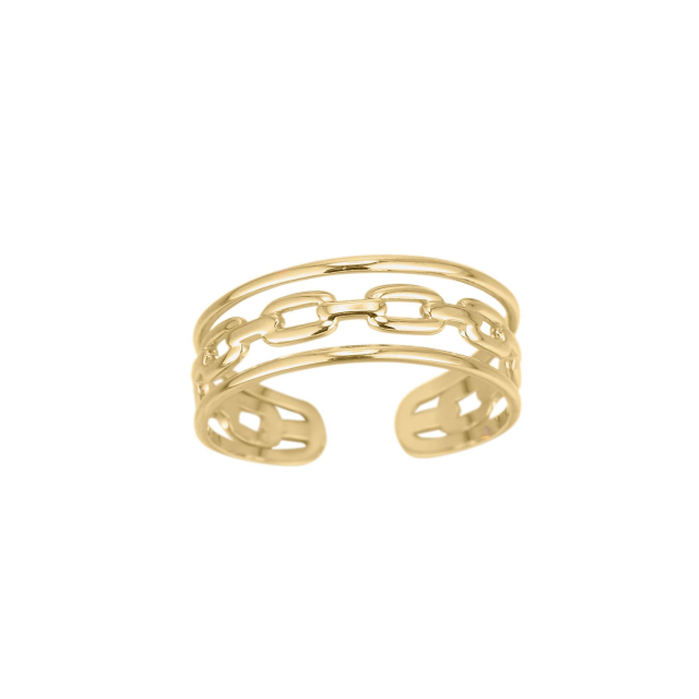 Bague Nata acier doré or Bague Femme - Bijoux et accessoires pas chers pour femme Luzaka Ref.69263