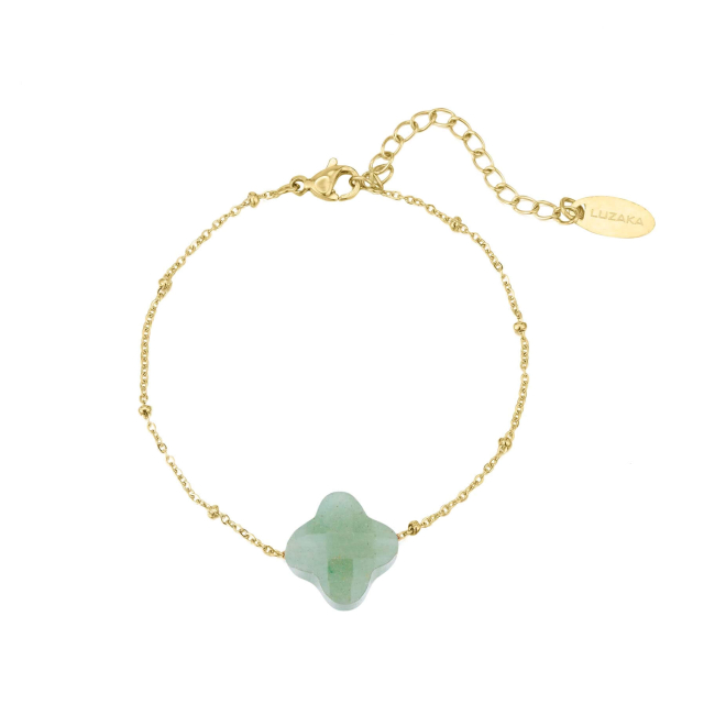 Bracelet Trefle Aventurine Bracelet Femme Chaine - Cordon- Bijoux et accessoires pas chers pour femme Luzaka Ref.69362
