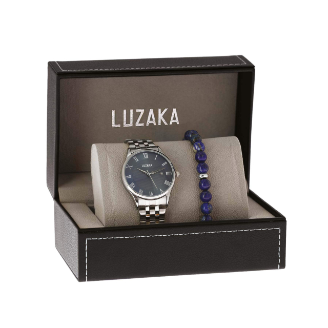Coffret cadeau Lucas bleu Coffret Homme - Bijoux et accessoires pas chers pour femme Luzaka Ref.69553