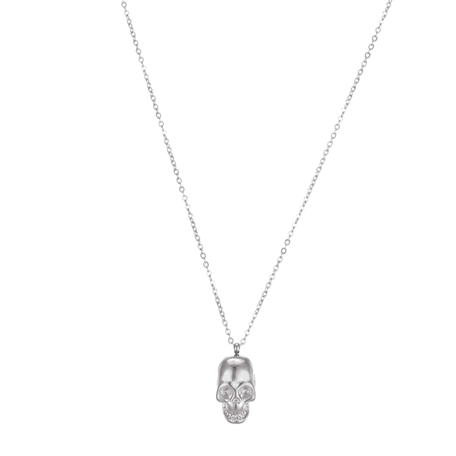 Collier Tête de mort acier Collier - Pendentif Femme Collier - Pendentif- Bijoux et accessoires pas chers pour femme Luzaka Ref.71045