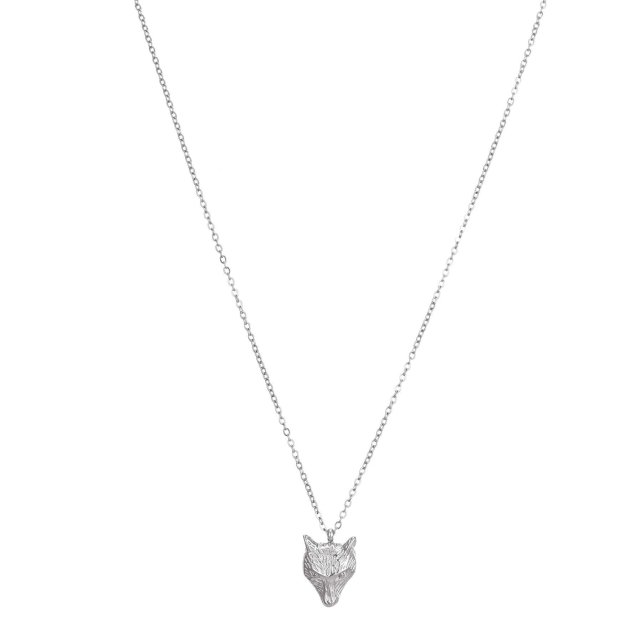 Collier Tête de Loup acier Collier - Pendentif Femme Collier - Pendentif- Bijoux et accessoires pas chers pour femme Luzaka Ref.71069