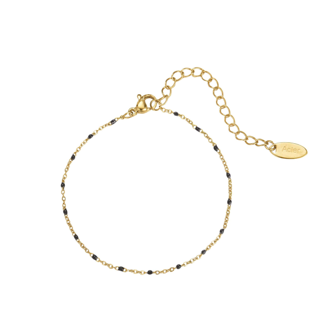 Bracelet goutte d'eau noir Bracelet Femme Chaine - Cordon- Bijoux et accessoires pas chers pour femme Luzaka Ref.71168