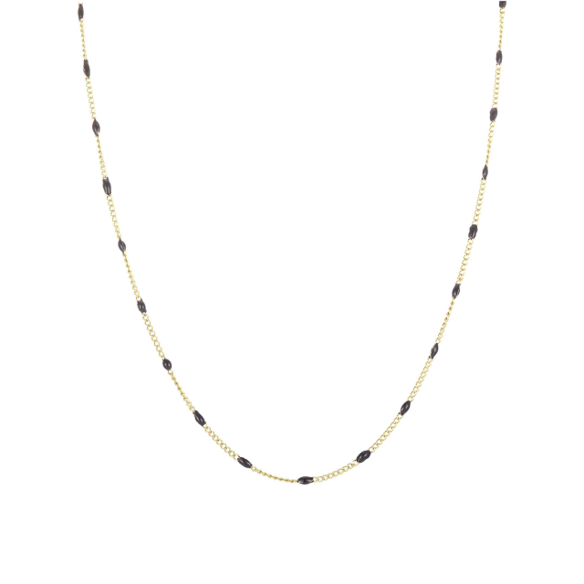 Collier Rosaire noir acier doré or Collier - Pendentif Femme Collier - Pendentif- Bijoux et accessoires pas chers pour femme Luzaka Ref.71366