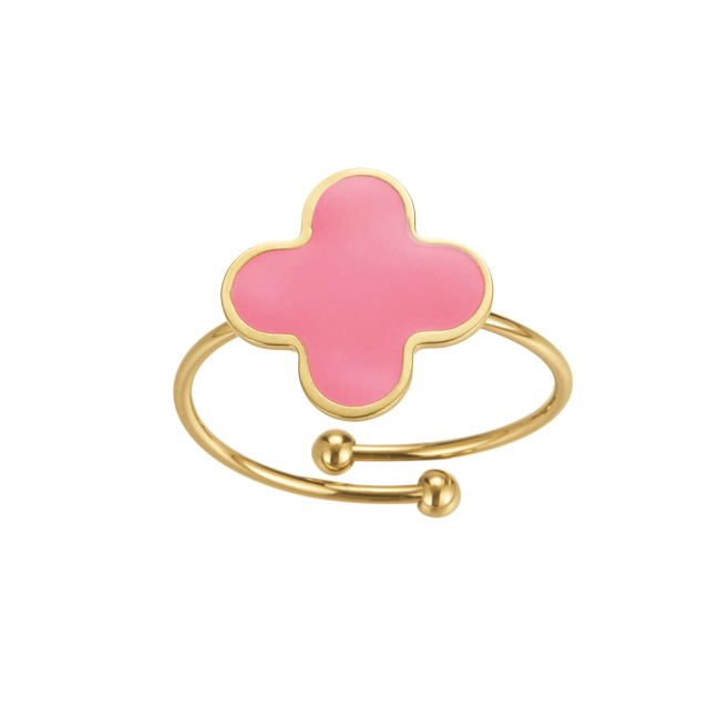 Bague Trefle rose doré or Bague Femme - Bijoux et accessoires pas chers pour femme Luzaka Ref.71854