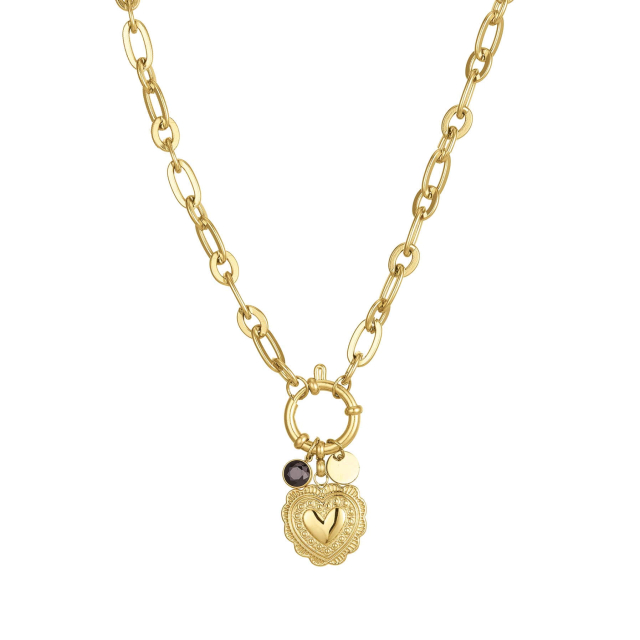 Collier Amok acier doré or Collier - Pendentif Femme Collier - Pendentif- Bijoux et accessoires pas chers pour femme Luzaka Ref.71984