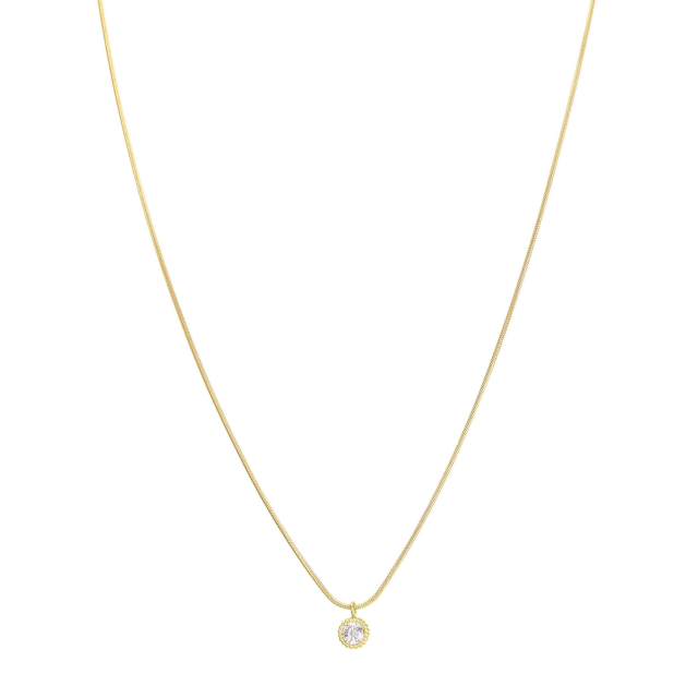 Collier zircons blanc doré or Collier - Pendentif Femme Collier - Pendentif- Bijoux et accessoires pas chers pour femme Luzaka Ref.72639