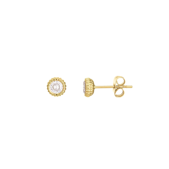 Boucles zircons blancs acier doré or : Trouver les plus beaux bijoux femme de la saison