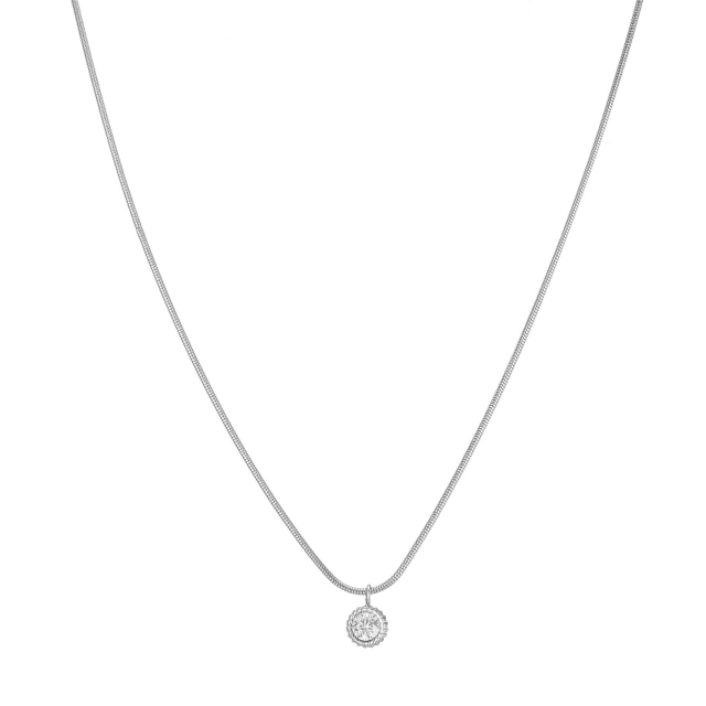 Collier zircon blanc acier Collier - Pendentif Femme Collier - Pendentif- Bijoux et accessoires pas chers pour femme Luzaka Ref.72660