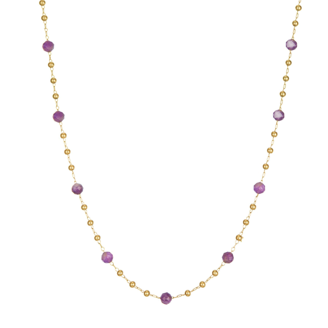 Large choix de Collier - Pendentif de bijoux en acier, de montres et de sacs à main sur luzaka.com. Collier Rosaire pierres Améthyste - Réf : 72875