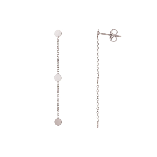 Boucles Lyana acier Boucles d'oreilles Femme Longues - Pendantes- Bijoux et accessoires pas chers pour femme Luzaka Ref.73209