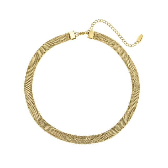 Collier Maille perlée acier doré or Collier - Pendentif Femme Collier - Pendentif- Bijoux et accessoires pas chers pour femme Luzaka Ref.73391