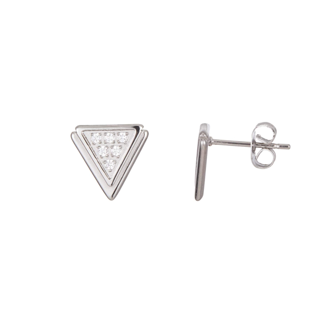 Boucles Triago acier Boucles d'oreilles Femme Courtes - Puces- Bijoux et accessoires pas chers pour femme Luzaka Ref.73551