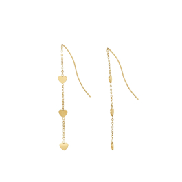 Boucles Garance - Doré/coeurs