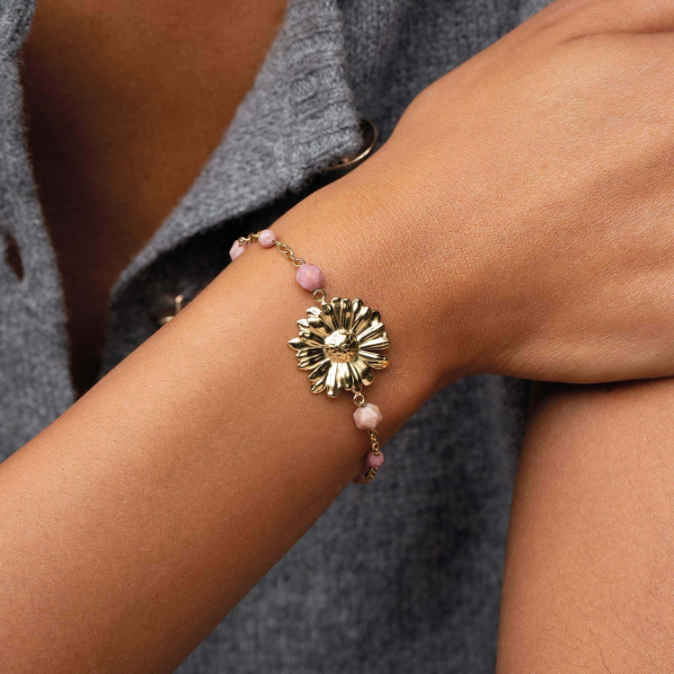 Large choix de Bracelet  de bijoux en acier, de montres et de sacs à main sur luzaka.com. Bracelet Ingrid acier doré or - Réf : 11257