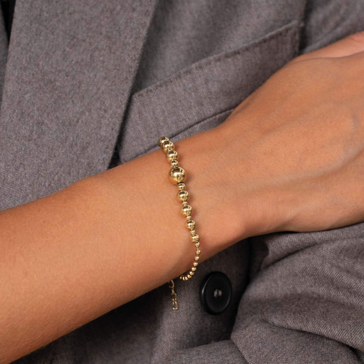 Large choix de Bracelet  de bijoux en acier, de montres et de sacs à main sur luzaka.com. Bracelet Bellinda acier doré or - Réf : 11337
