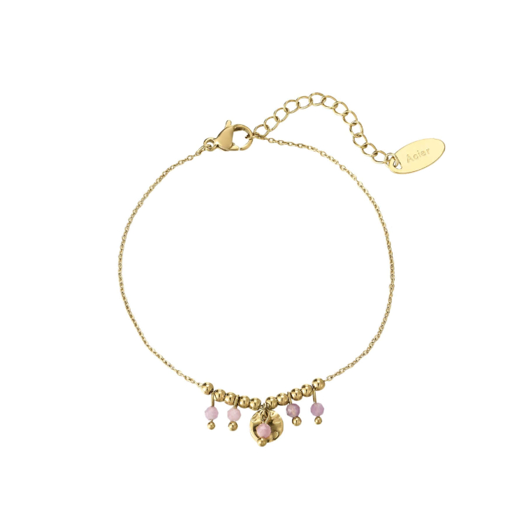 Bracelet Olia acier doré or et pierres: Trouver les plus beaux bijoux femme de la saison