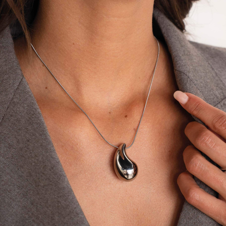 Collier dégradés gouttes - acier inoxydable main image 1