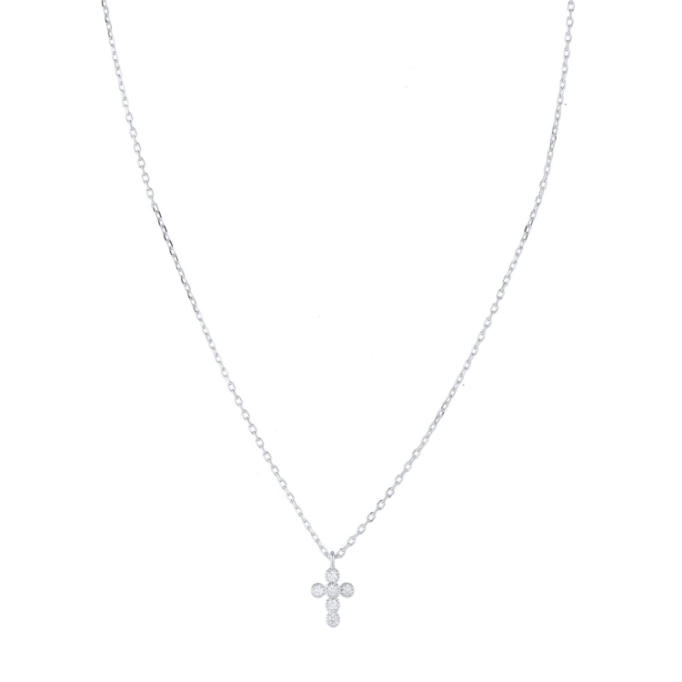 Collier Croix 2 Argent 925 Collier - Pendentif Femme Collier - Pendentif- Bijoux et accessoires pas chers pour femme Luzaka Ref.68075