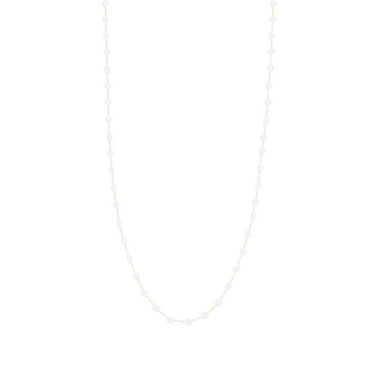 Collier Ika Jade blanc doré or Collier - Pendentif Femme Collier - Pendentif- Bijoux et accessoires pas chers pour femme Luzaka Ref.68624