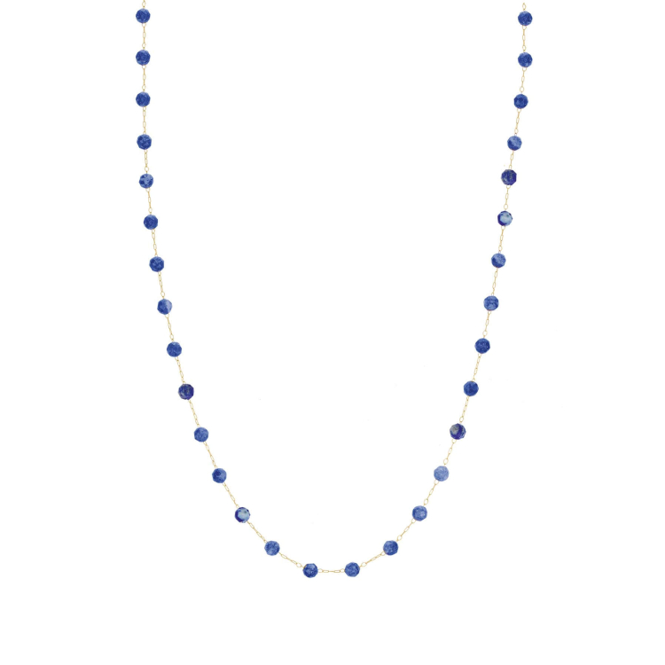 Collier Ika Lapis Lazuli doré Collier - Pendentif Femme Collier - Pendentif- Bijoux et accessoires pas chers pour femme Luzaka Ref.68686