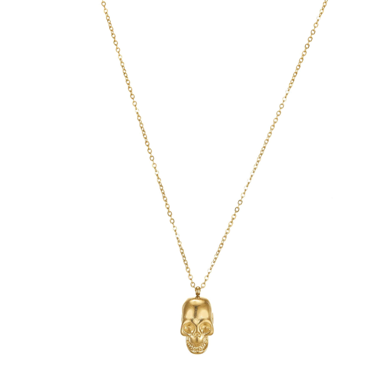 Collier Tête de mort doré or Collier - Pendentif Femme Collier - Pendentif- Bijoux et accessoires pas chers pour femme Luzaka Ref.71038