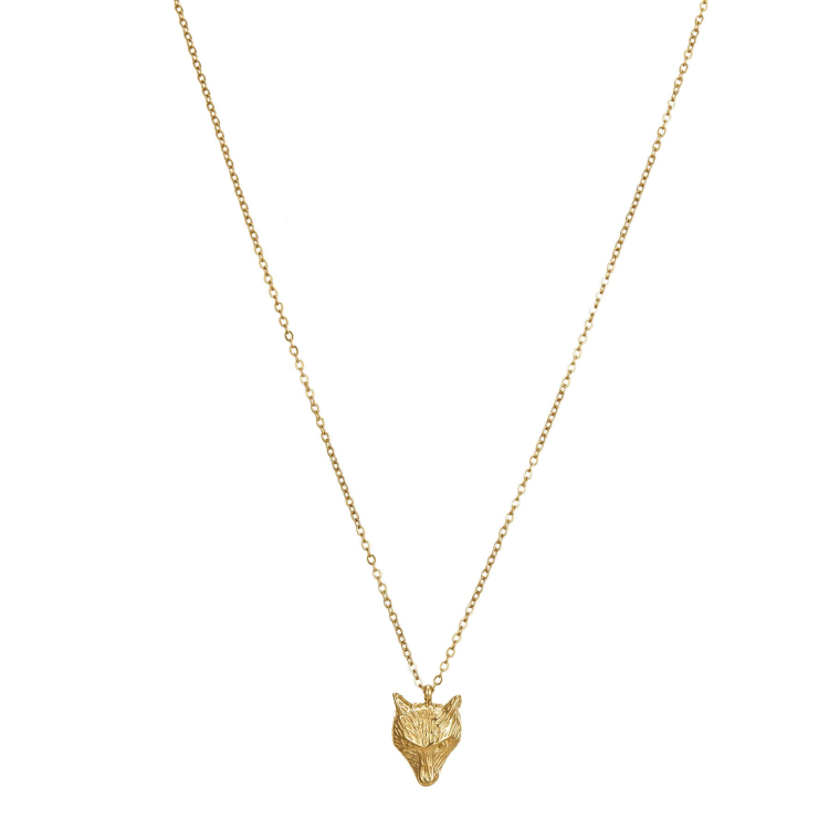 Collier Tête de Loup doré or Collier - Pendentif Femme Collier - Pendentif- Bijoux et accessoires pas chers pour femme Luzaka Ref.71052