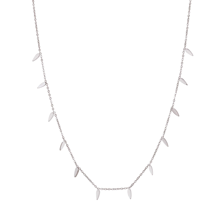 Collier Plumes acier Collier - Pendentif Femme Collier - Pendentif- Bijoux et accessoires pas chers pour femme Luzaka Ref.72103