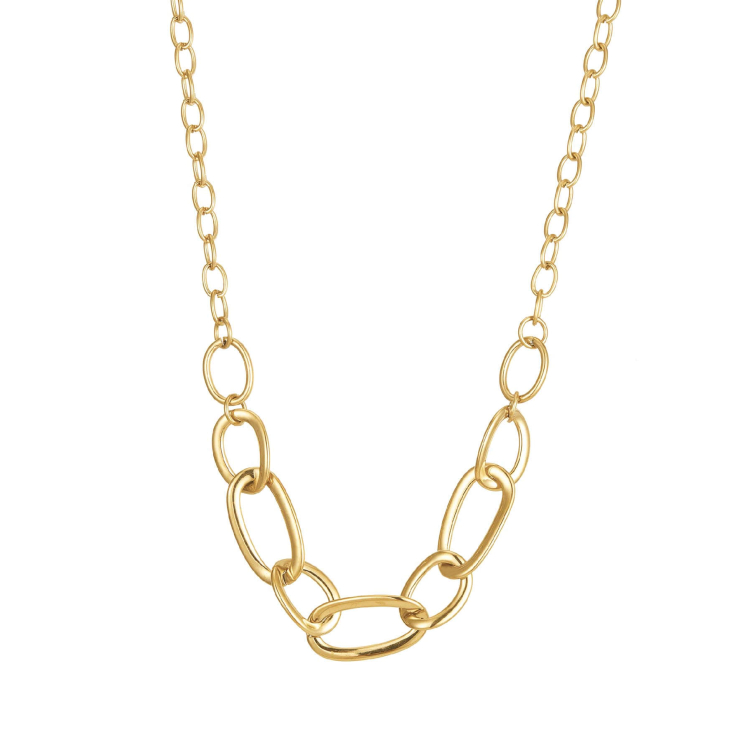Collier maillons acier doré or Collier - Pendentif Femme Collier - Pendentif- Bijoux et accessoires pas chers pour femme Luzaka Ref.72363