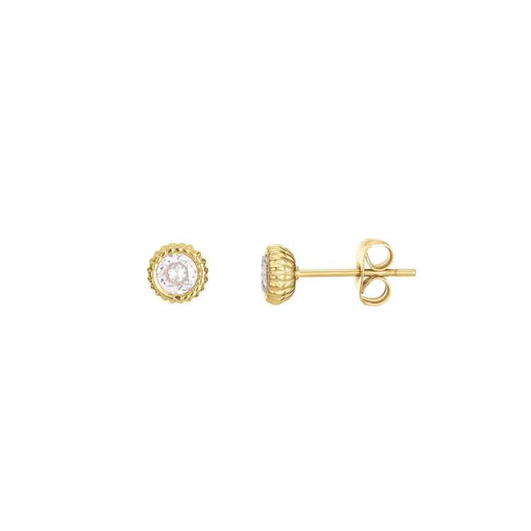 Boucles zircons blancs acier doré or : Trouver les plus beaux bijoux femme de la saison