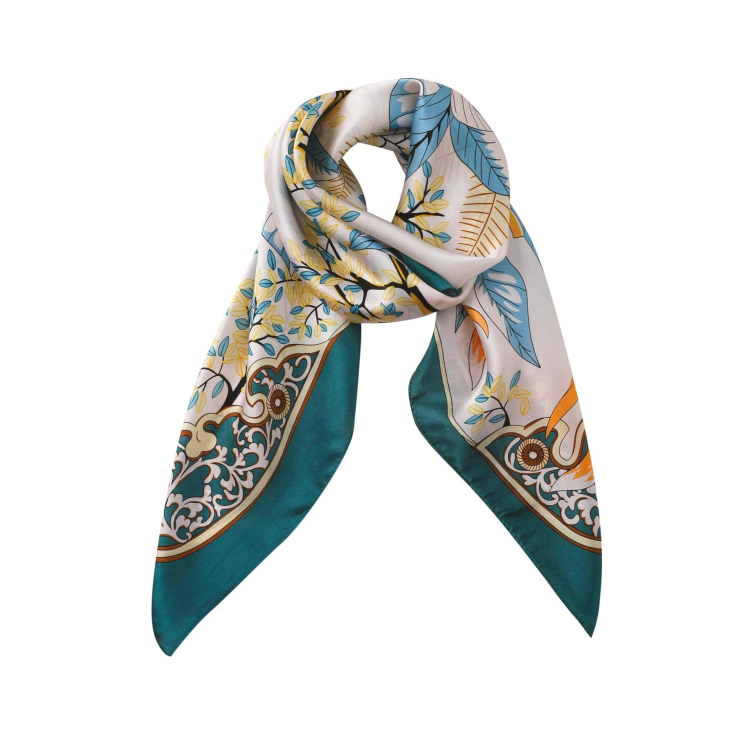 Foulard carré de soie Bornéo : 100% en soie. Les plus beaux carrés de soie  pas chers pour cet hiver.