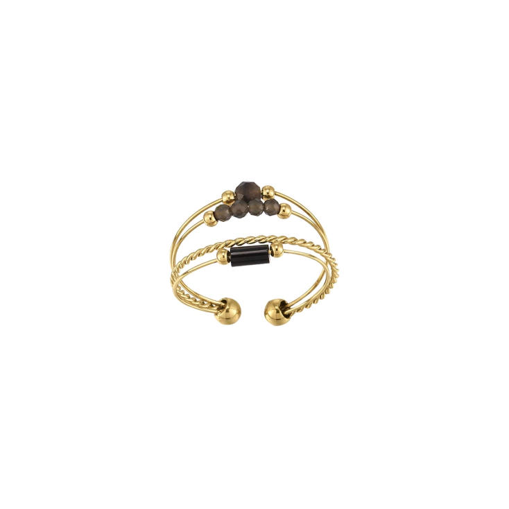 Bague Isa Pierres Obsidienne Trouver les plus beaux bijoux femme