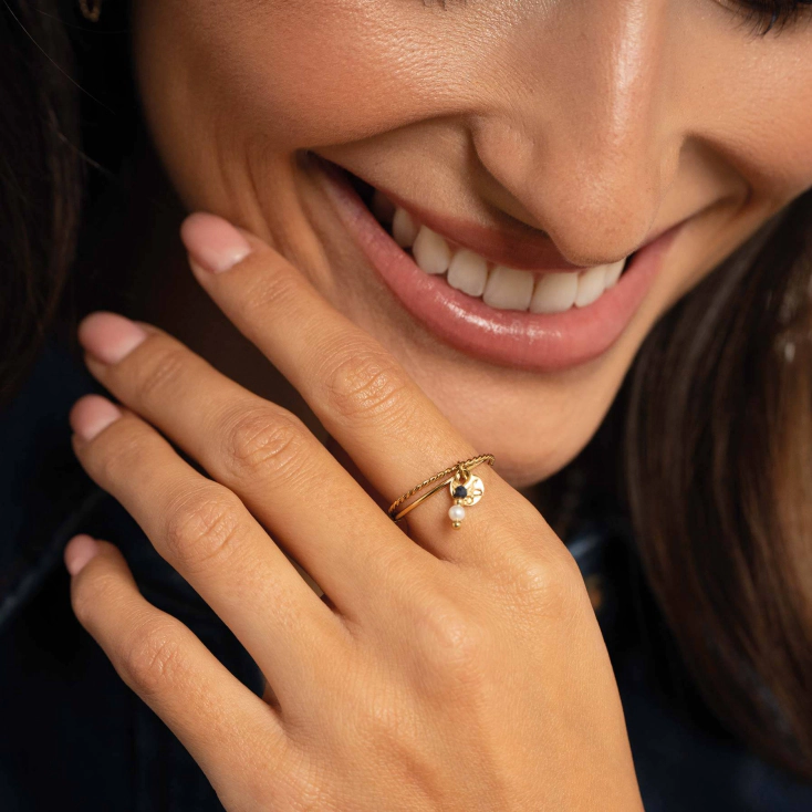 Bague Nate pierres et nacre Trouver les plus beaux bijoux femme