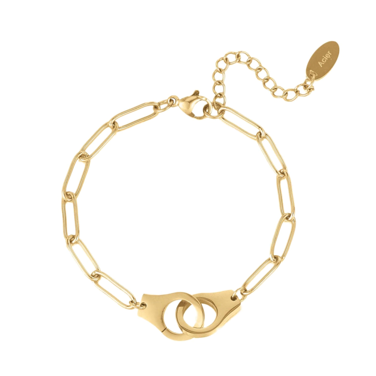 Bracelet Menottes acier dor Large choix de bracelets