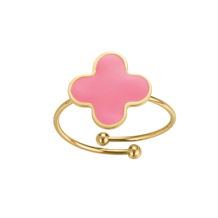 Bague Trefle rose dor or Les plus belles bagues pour femme et
